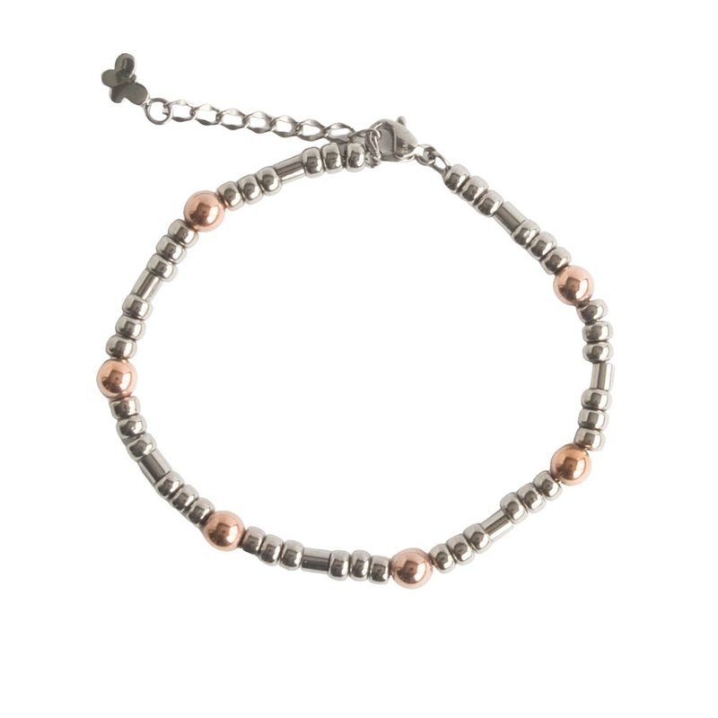 恋恋依靠 纯钛手链 (抗敏/永不变质/FreeSize) - 手链/手环 - 其他金属 银色