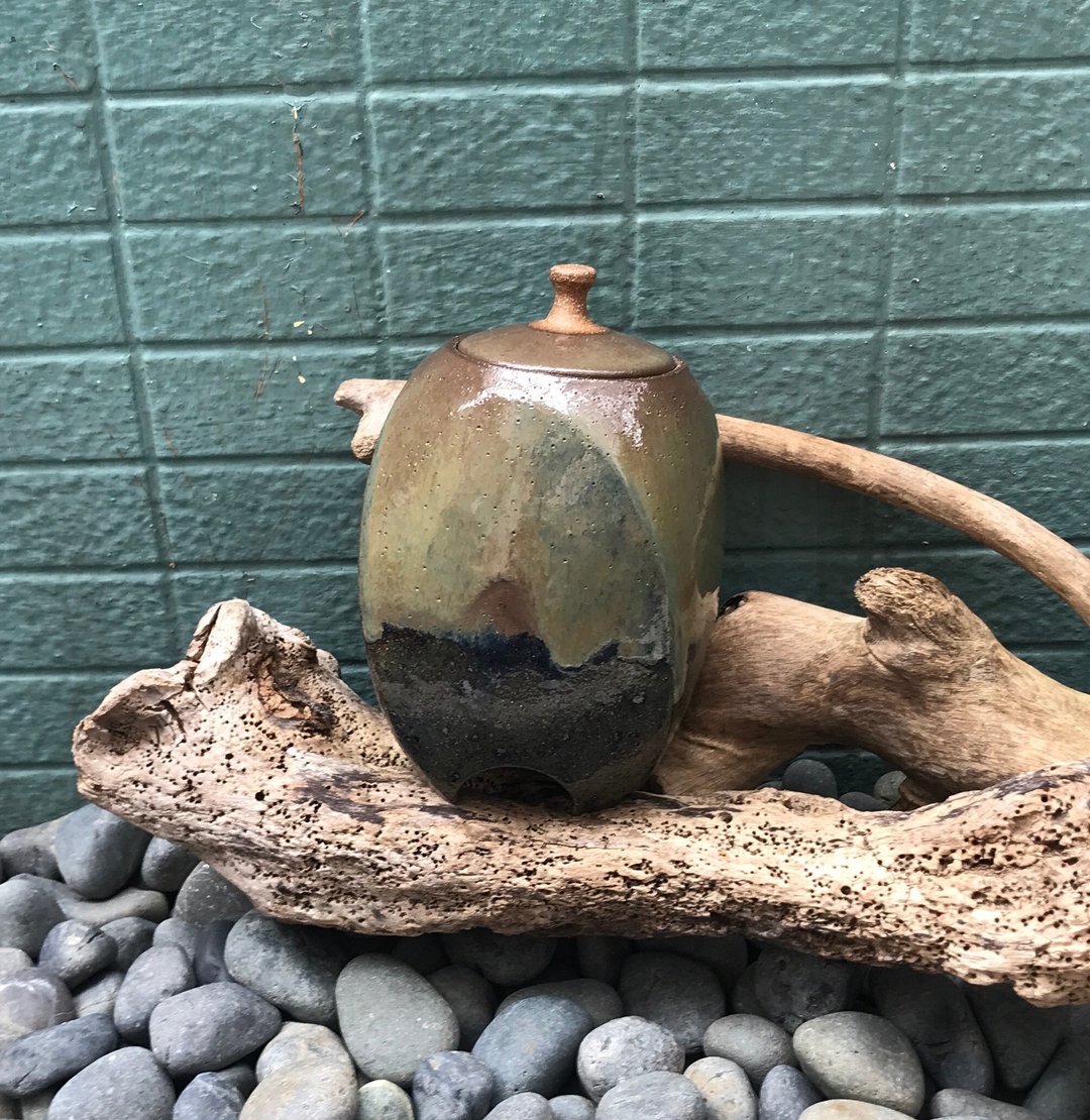 黄绿彩釉烧大陶罐 茶罐 茶仓 招财聚宝罋 茶叶罐 置物罐 调味罐 - 茶具/茶杯 - 陶 多色
