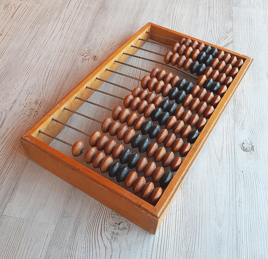 Russian wooden big abacus vintage - Soviet retro shop calculator 1970s-1980s - 其他 - 木头 咖啡色