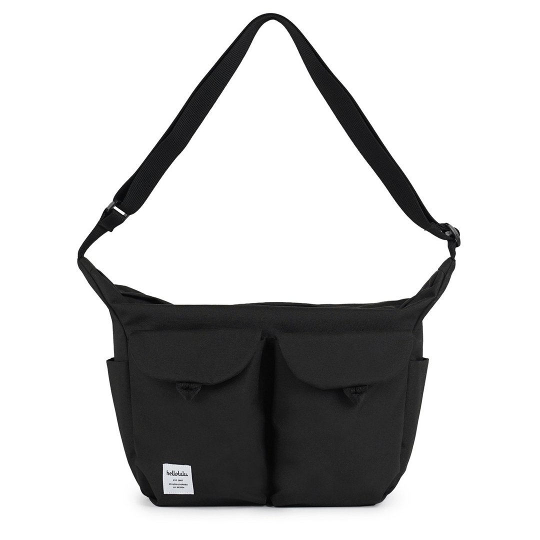Classic系列新品 | KAY 日常斜背包 单肩包 (暗黑) - 侧背包/斜挎包 - 聚酯纤维 黑色
