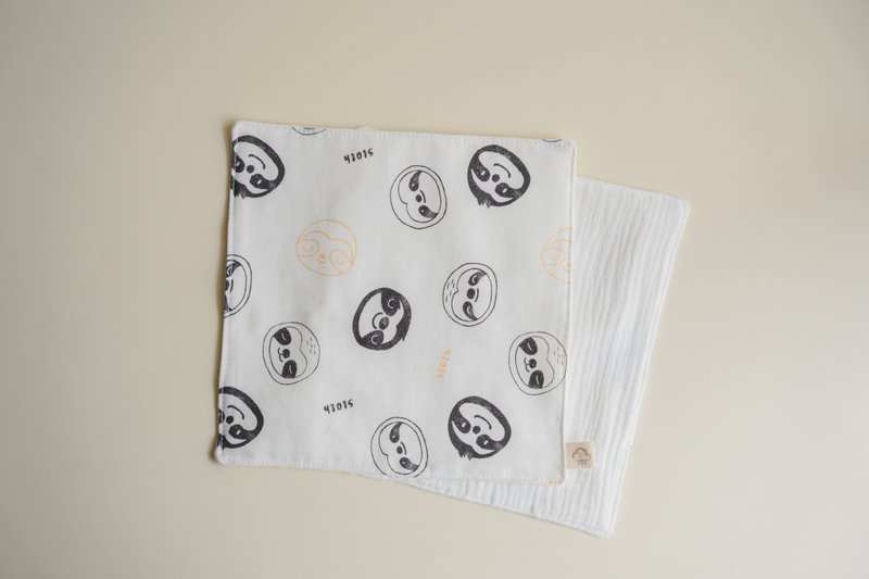 懒洋洋 手帕方巾 - 围嘴/口水巾 - 棉．麻 白色