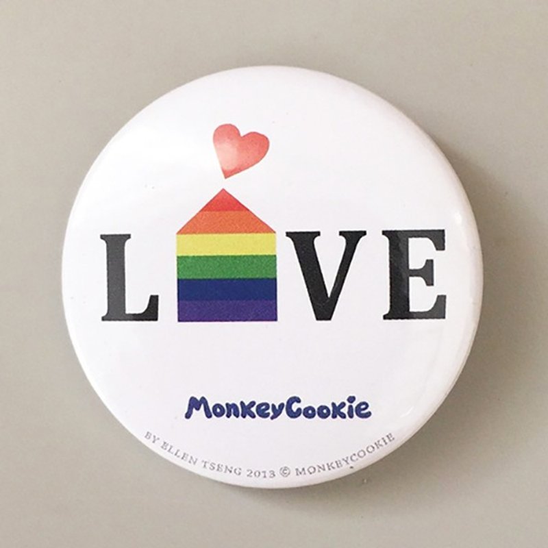 胸章 彩虹LOVE | MonkeyCookie - 徽章/别针 - 塑料 多色