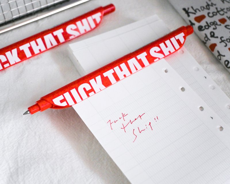 CLIPEN 书夹钢珠笔 / 生气笔 FTS / 红色 - 钢珠笔 - 塑料 