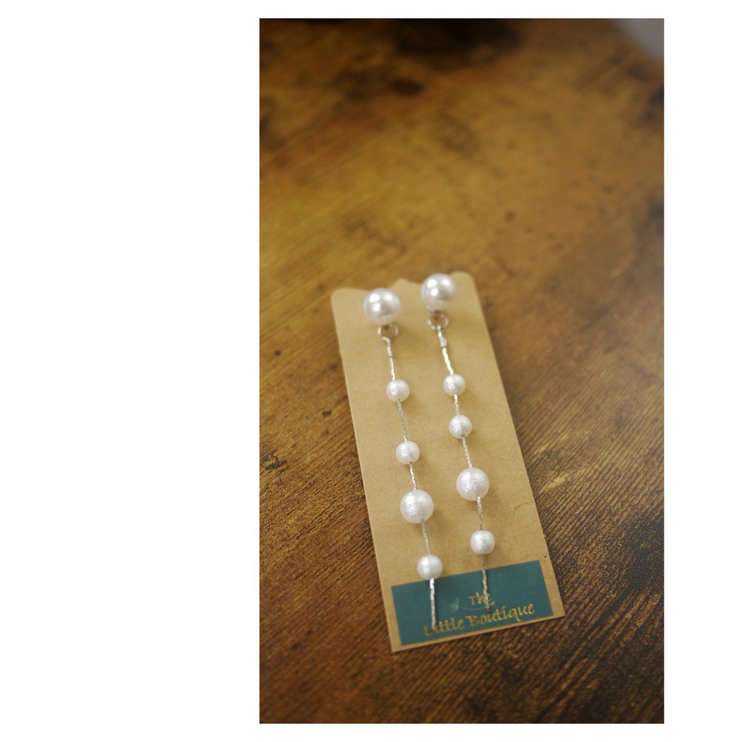 雨滴 | 两戴式 | 穿式耳环 | 银针 | pierced earrings | two way - 耳环/耳夹 - 其他材质 银色