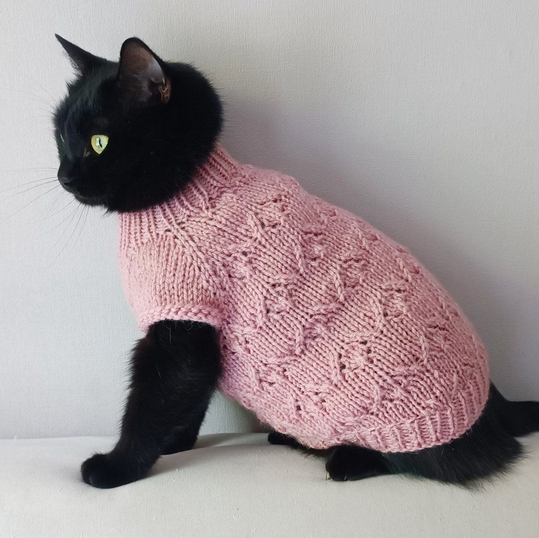 Cat sweater Cat jumper Knitted cat clothes Pets clothes for cats Dog sweater - 衣/帽 - 羊毛 