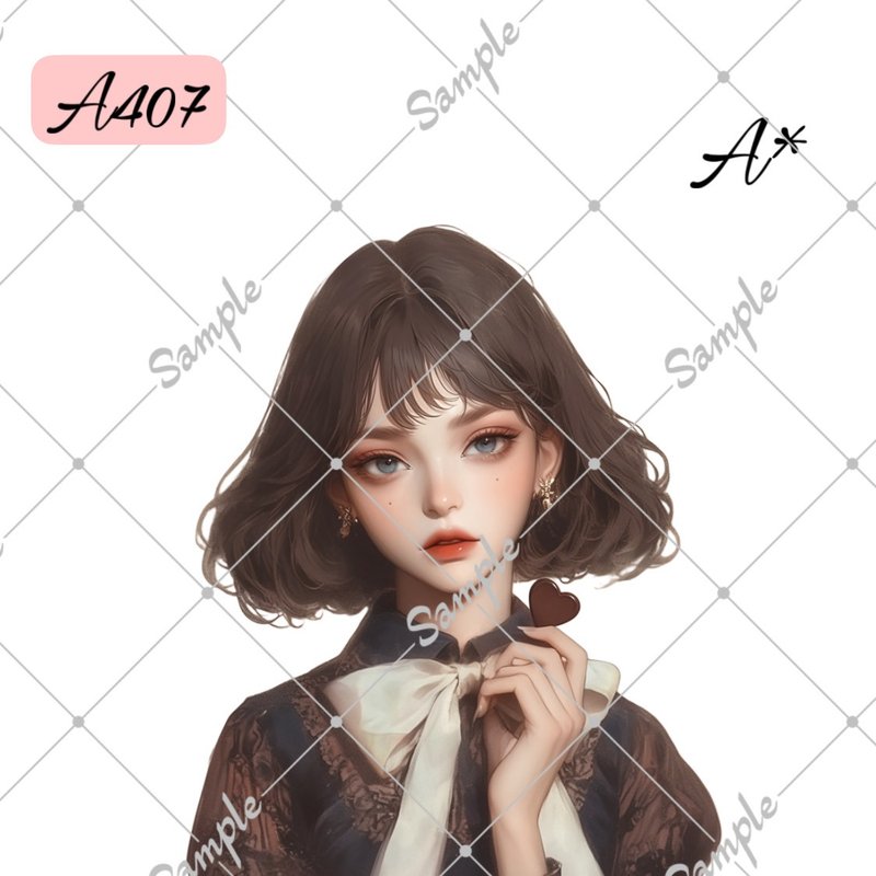 原创人物贴纸 人物贴纸 A407 3张 - 贴纸 - 纸 