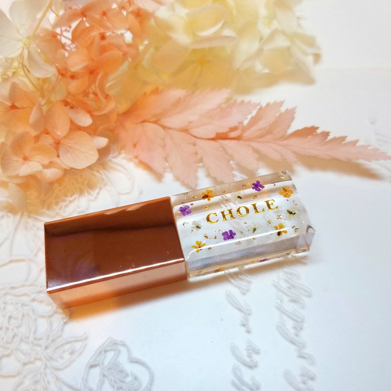 【主图款-橙紫花】定制人名随身碟USB 情侣 女朋友 纪念 - U盘 - 树脂 