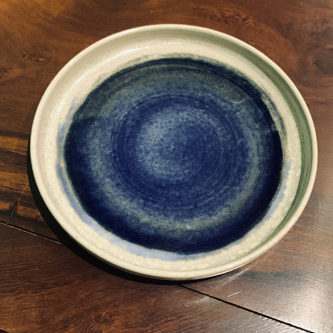 JAEE CERAMICS 手工陶盘 1230窑烧 陶盘 / 盘子 / 甜点盘-银河蓝 - 花瓶/陶器 - 陶 蓝色