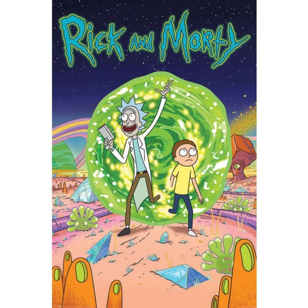 【瑞克和莫蒂】传送门Portal进口海报 Rick and Morty - 海报/装饰画/版画 - 纸 多色