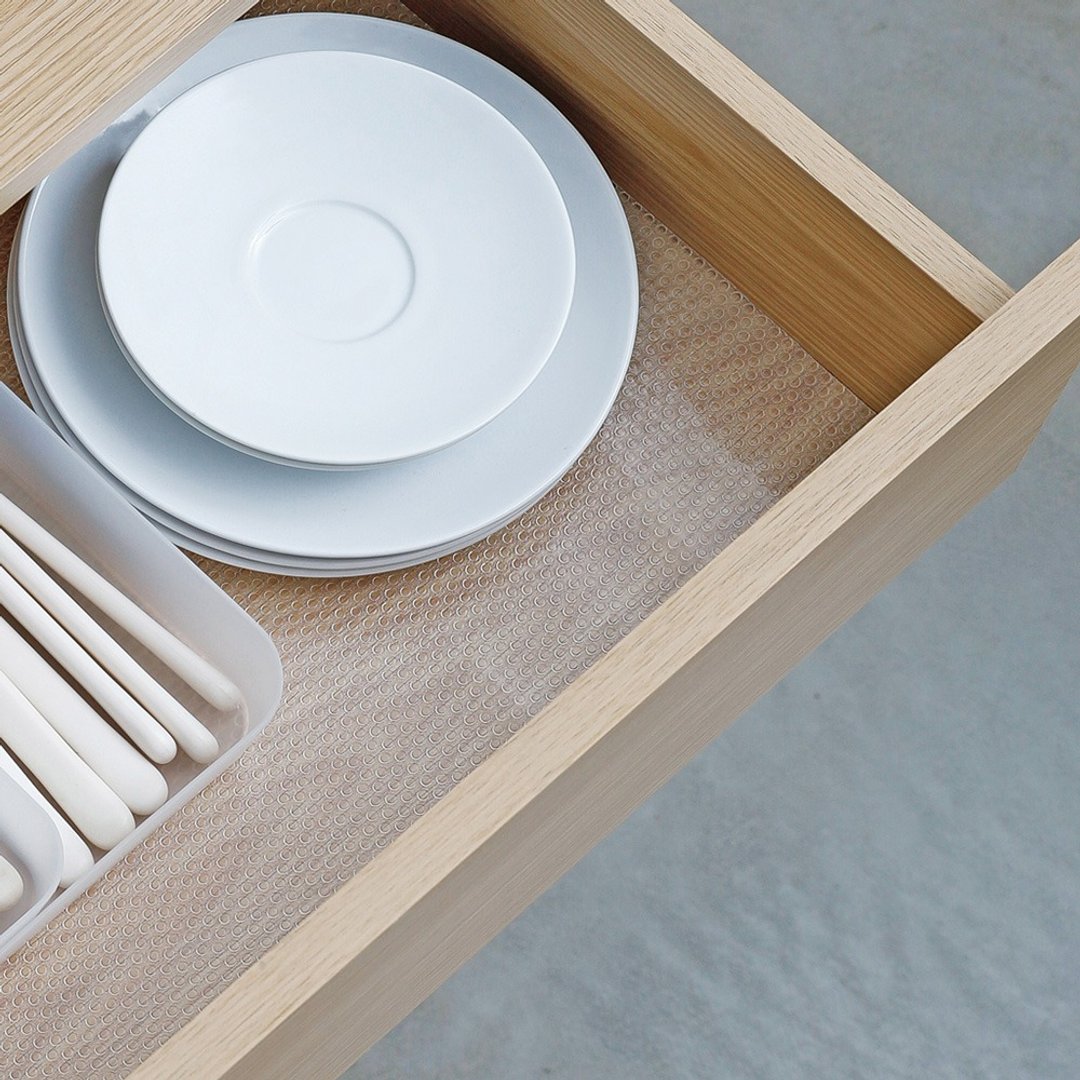 日本霜山 可裁剪防水防油止滑抽屉/橱柜垫-3入-45x150cm-多款可选 - 餐垫/桌巾 - 环保材料 透明