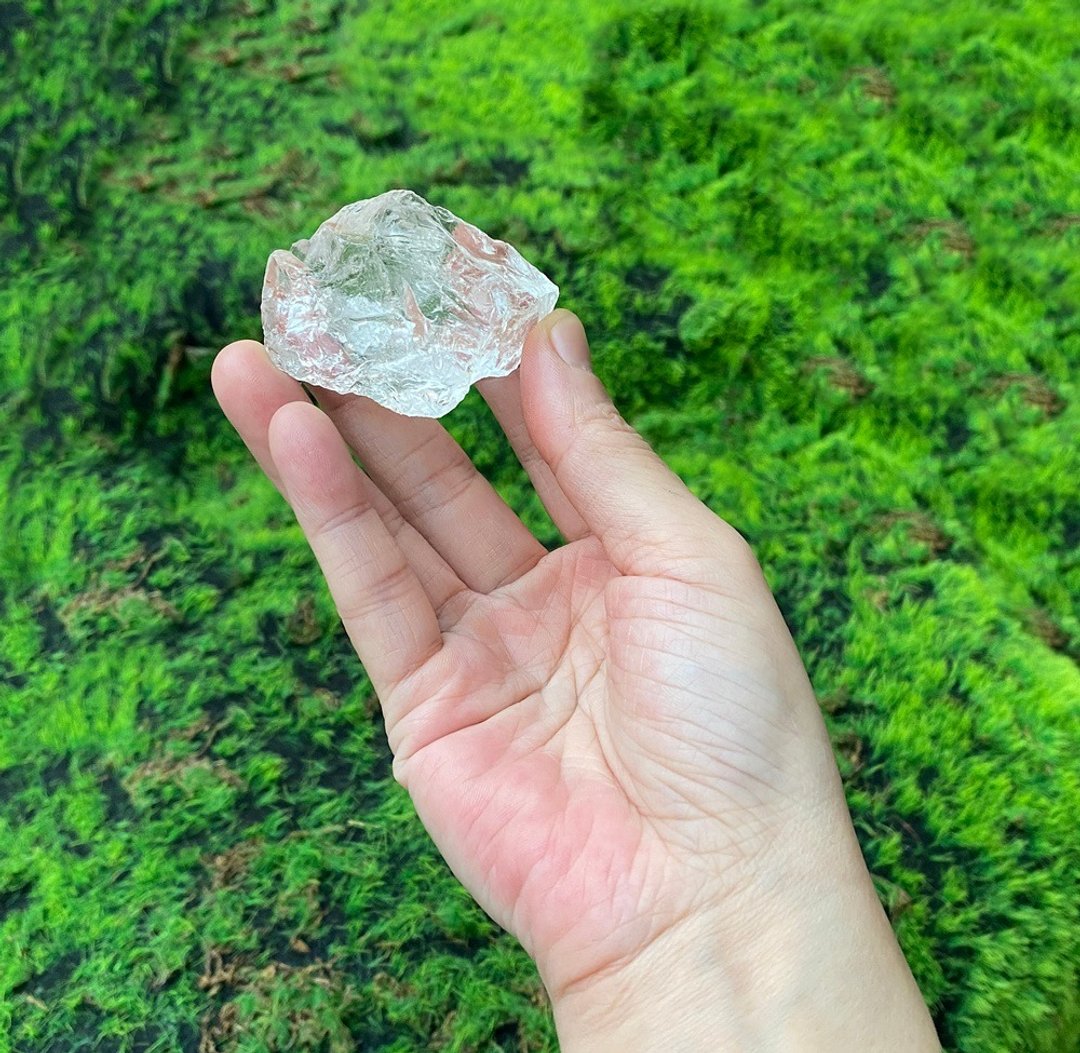 能量摆饰-精选天然冰透几何白水晶原石 净化 疗愈 能量 - 摆饰 - 水晶 白色