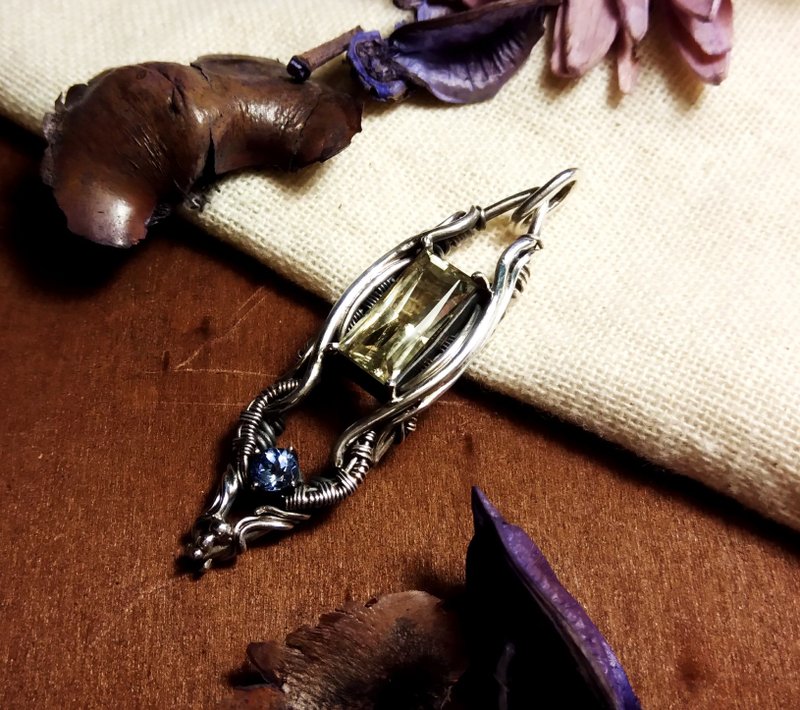 ［宝石系列］土耳其水铝石设计坠 - 项链 - 宝石 多色