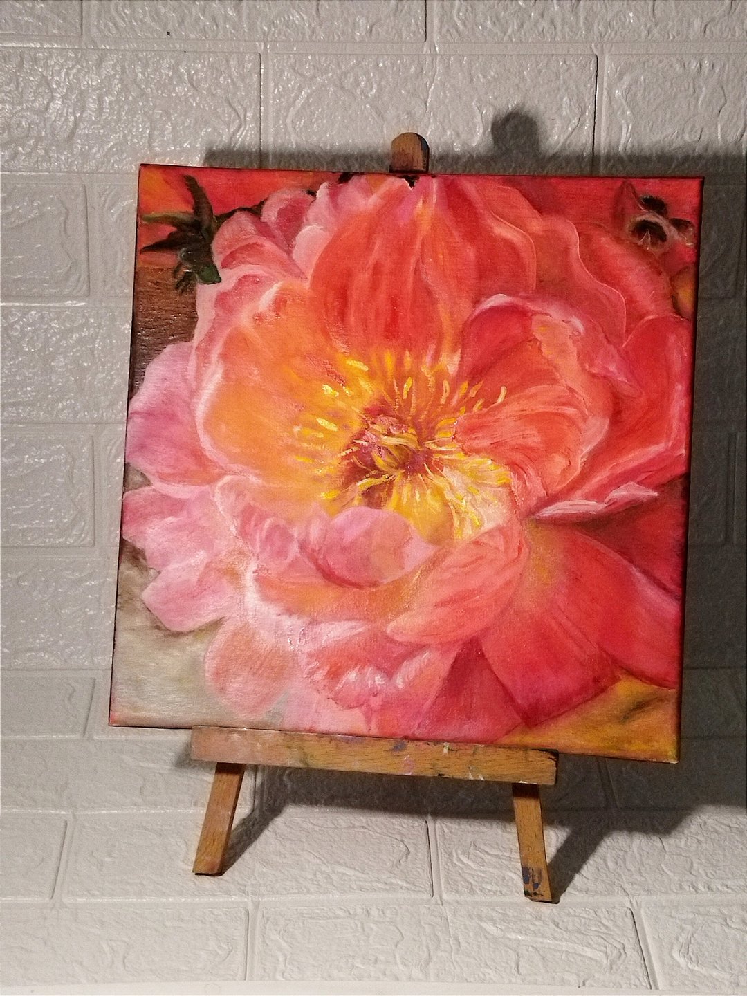 画花红牡丹墙饰花卉艺术 - 海报/装饰画/版画 - 棉 红色