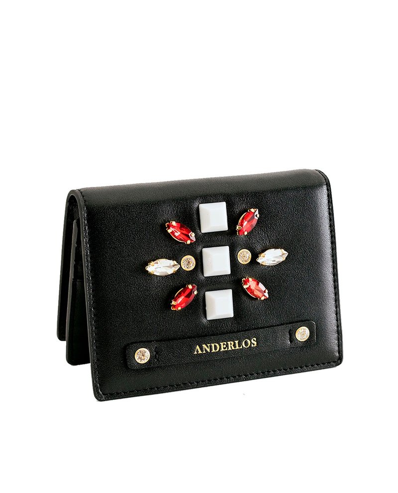 ANDERLOS宝石零钱短夹 深邃黑 - 皮夹/钱包 - 真皮 黑色