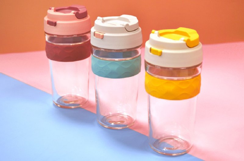 乐扣乐扣清新弹盖耐热玻璃随行杯LLG961/520ml - 咖啡杯/马克杯 - 玻璃 