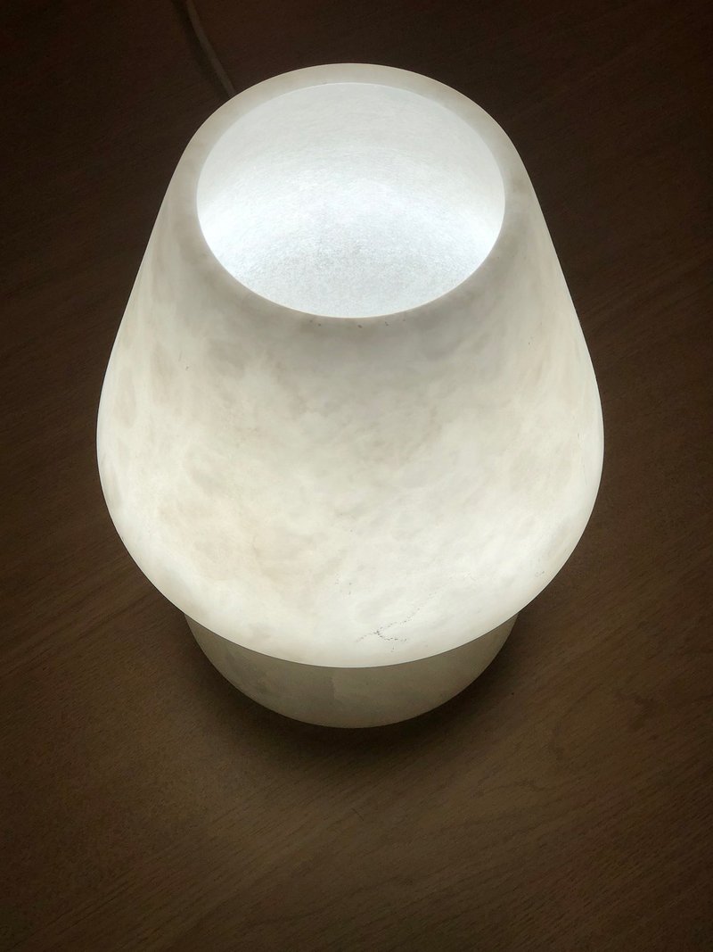 西班牙白色雪花石桌灯 - 灯具/灯饰 - 石头 白色