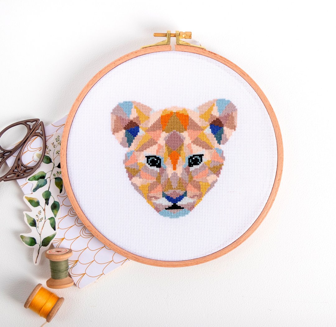 Baby Lion Cross Stitch PDF Pattern 十字繡 - 编织/刺绣/羊毛毡/裁缝 - 其他材质 