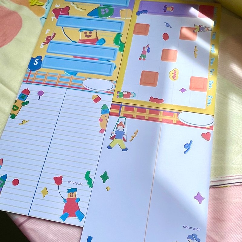 【coloryeah】 可爱 原创 放肆玩系列 手帐 拍纸本 - 笔记本/手帐 - 其他材质 多色