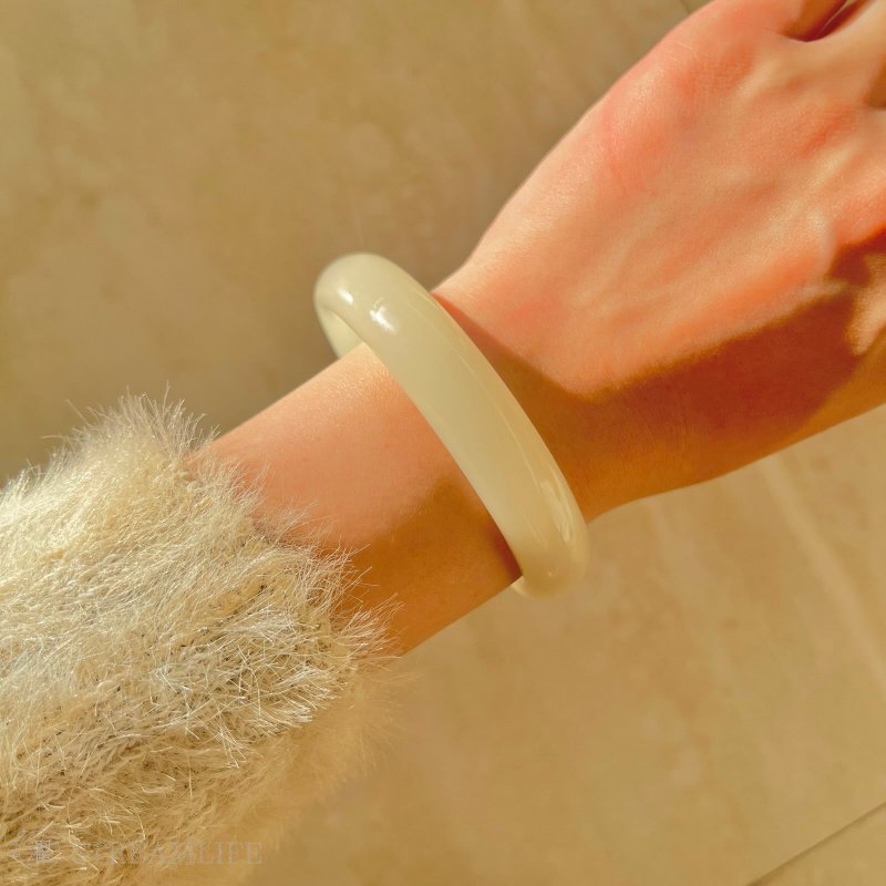 创意新潮 - 云母白 - 白玉软玉 - 手链/手环 - 玉石 白色