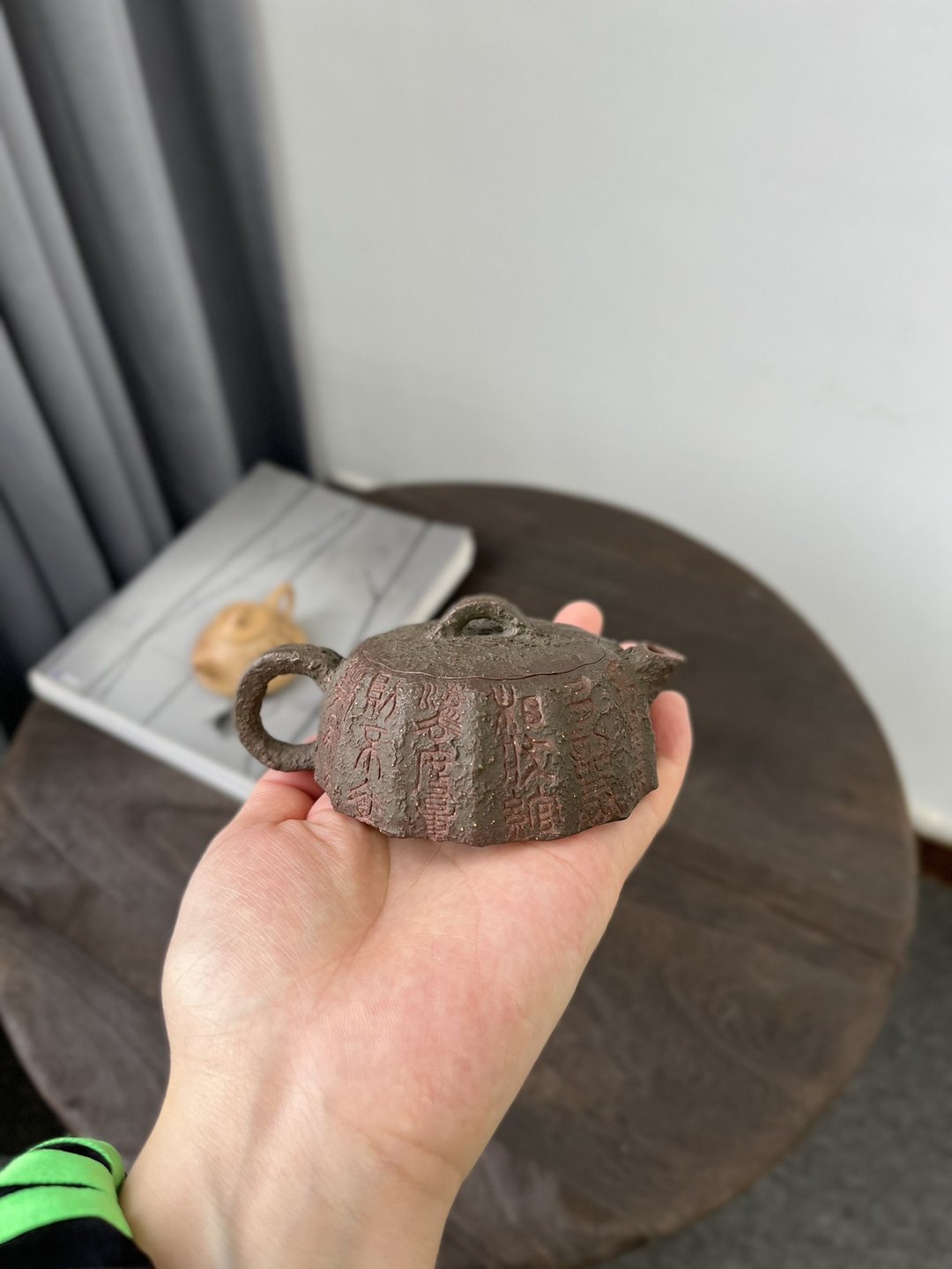 秦权 现货实拍 作品取材之 秦诏铜权石权阴刻诏书四十字 老味十 - 茶具/茶杯 - 陶 灰色