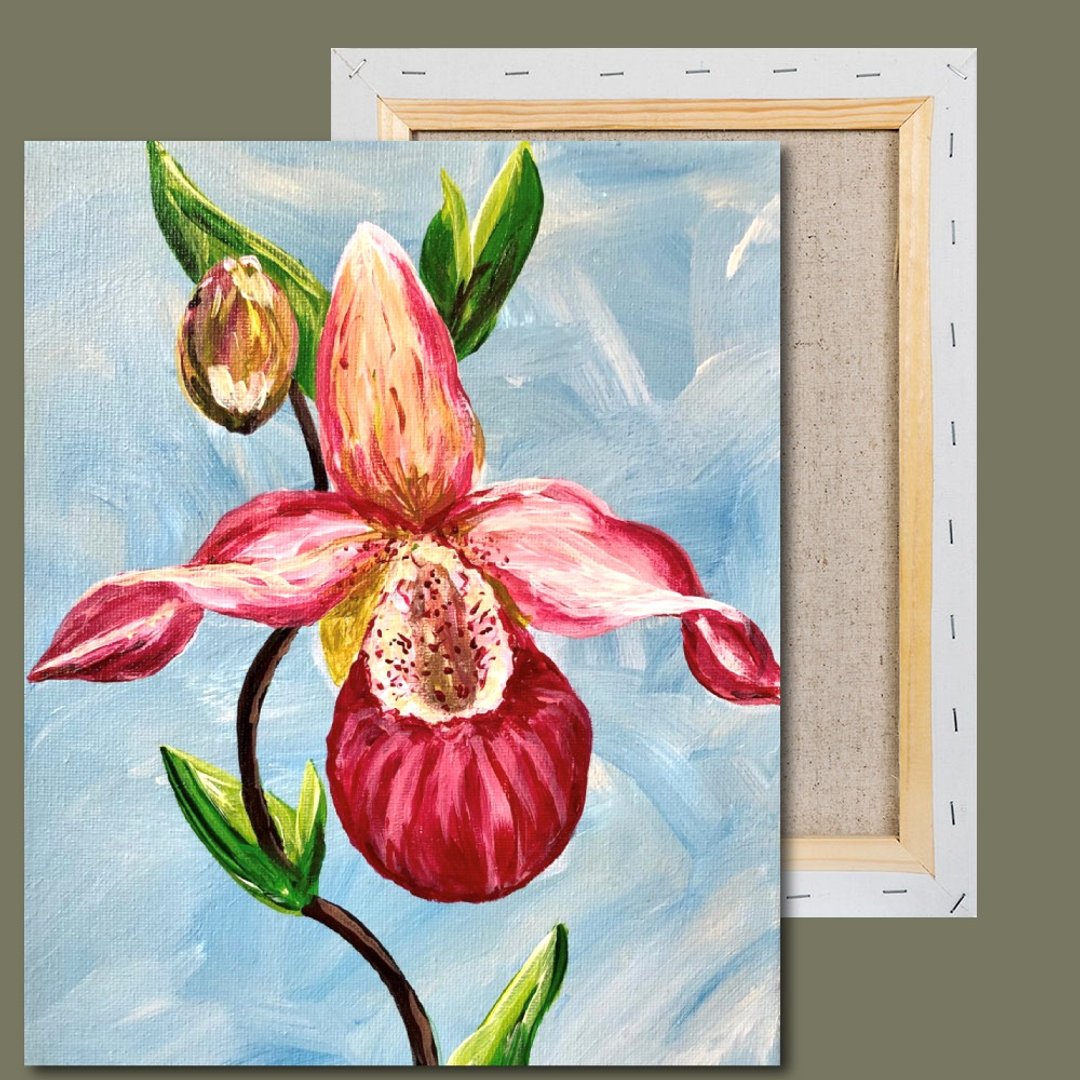Orchid Painting, Plant Wall Art,  Wall Decor, Kitchen Decor - 海报/装饰画/版画 - 压克力 多色