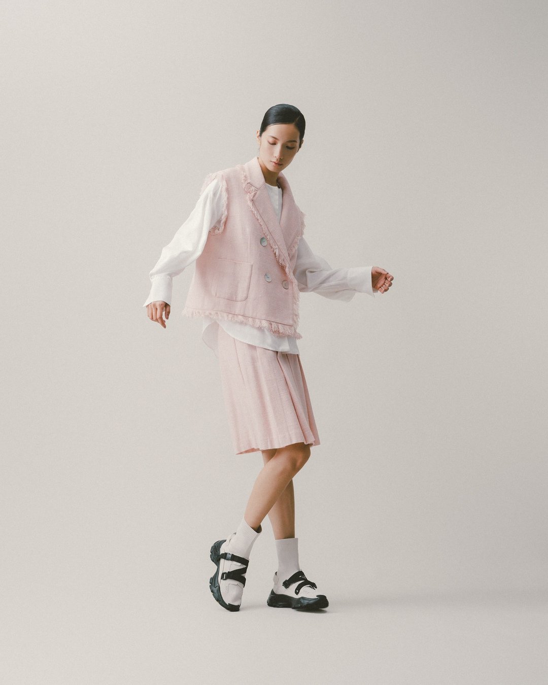 UUIN_粉箱型背心外套 - 女装休闲/机能外套 - 羊毛 粉红色
