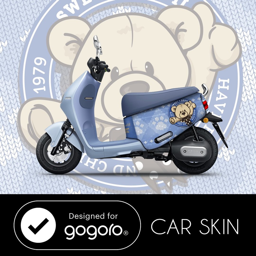 SweetDevil 原创设计 防刮车套 芋熊噗 Gogoro/Aeon/PGO/eReady - 其他 - 聚酯纤维 黑色