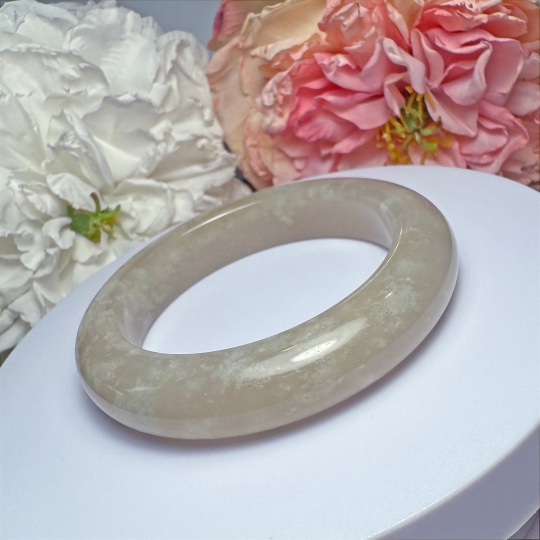 No.226 蓝冰 雪花镯 内径 60MM 圈口 佘太翠 手镯 手环 - 手链/手环 - 玉石 多色
