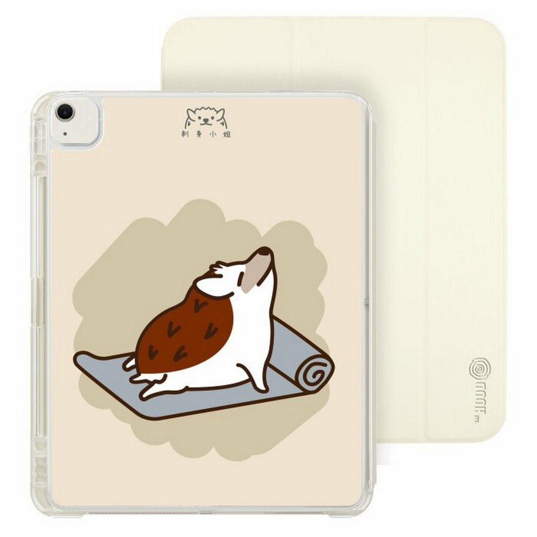 瑜珈刺猬  iPad Air /Pro 2024 mini7可拆式防摔透明 实色折套 - 平板/电脑保护壳 - 塑料 多色