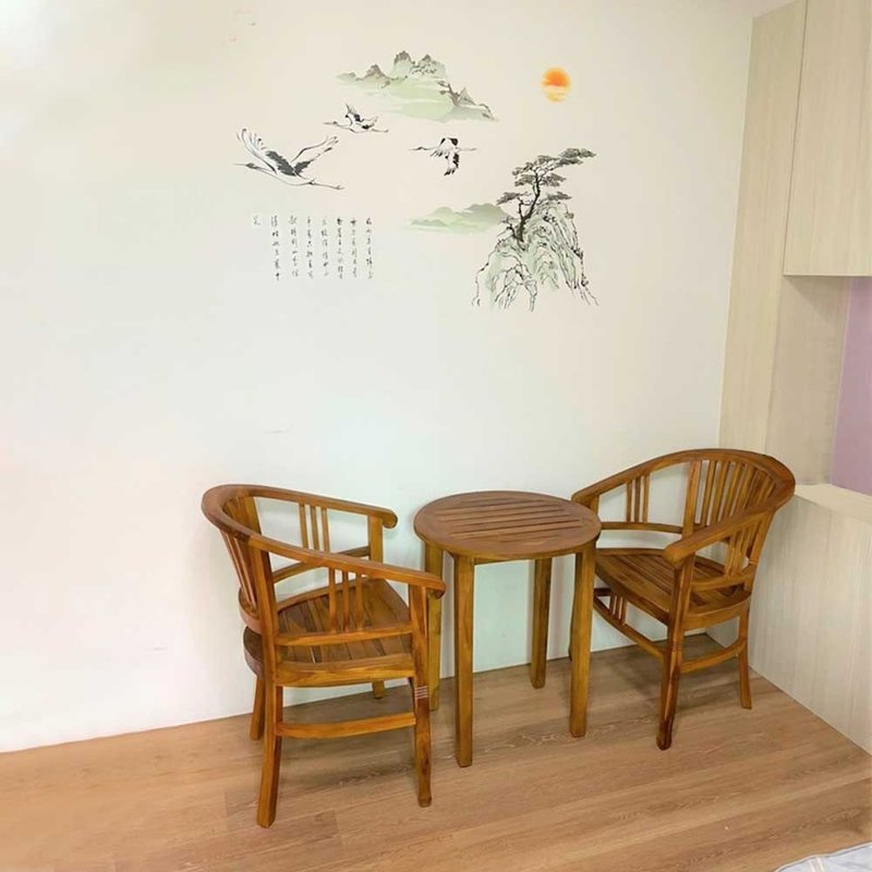 【吉迪市100%全柚木家具】UNC9-09 柚木圆弧椅背造型椅 沙发椅 - 椅子/沙发 - 木头 