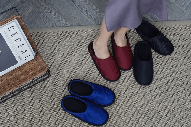 AC RABBIT -Softwalk全包式舒压气垫无声室内拖鞋/SP-2211EC-B - 室内拖鞋 - 聚酯纤维 多色