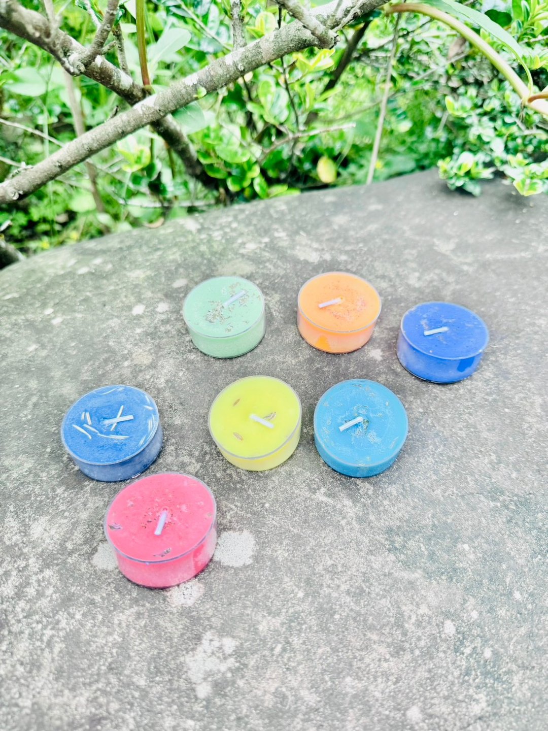 【Rose Tree】身体都知道。魔法许愿香氛茶蜡。7种香味 - 蜡烛/烛台 - 蜡 绿色