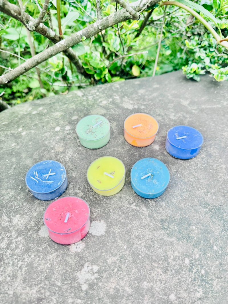 【Rose Tree】身体都知道。魔法许愿香氛茶蜡。7种香味 - 蜡烛/烛台 - 蜡 绿色