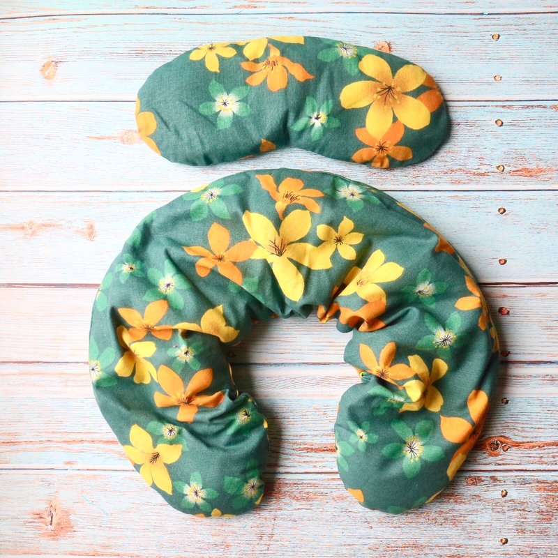 【秋意】肩颈用草本热敷垫  温敷舒眠眼罩 微波加热 舒缓肩颈酸痛 - 其他 - 棉．麻 绿色