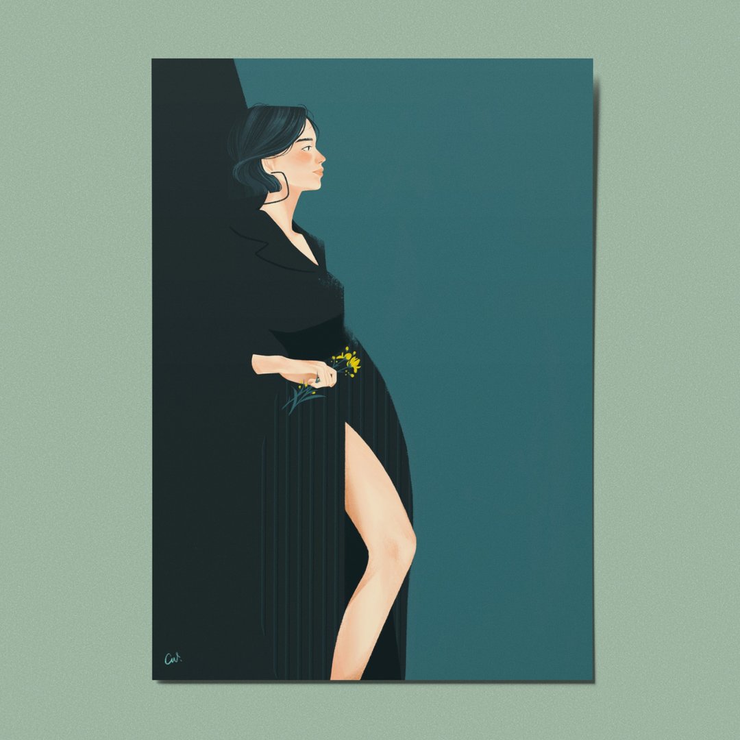 【插画收藏】The Teal Mood 蓝青之姿 7寸 喷墨插画海报 - 海报/装饰画/版画 - 纸 多色