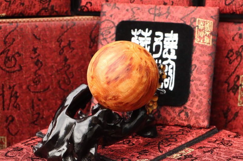天然崖柏木手把件 木珠 50mm 大尺寸 贡珠 高油微瘤疤 静心小物 - 手链/手环 - 木头 