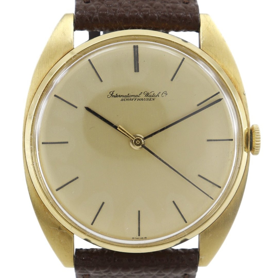 【日本直送】IWC 手表 Vintage cal.403 18K 黄金 x 压纹皮革 手动上链 指针式显示 金色表盘 男士【二手】 - 女表 - 贵金属 金色