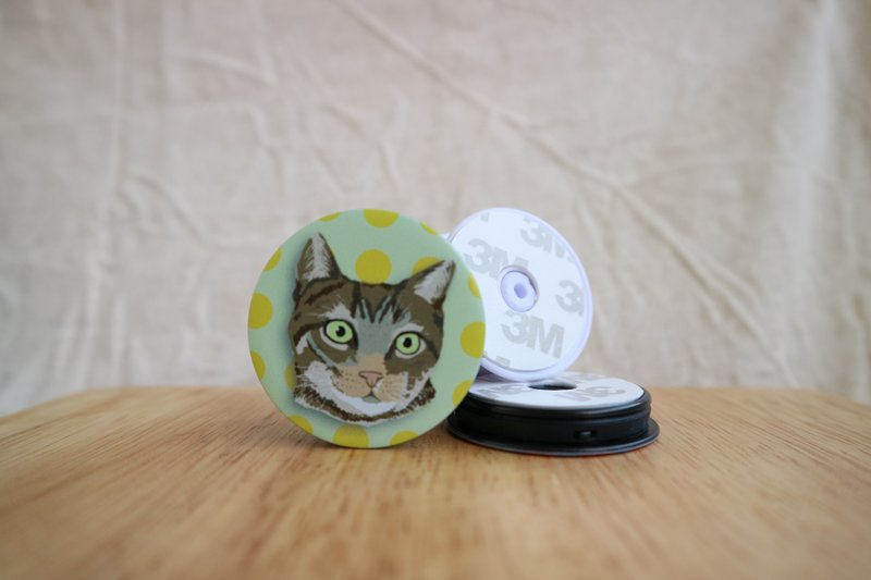 手机气囊支架 / 虎斑猫 - 手机配件 - 塑料 