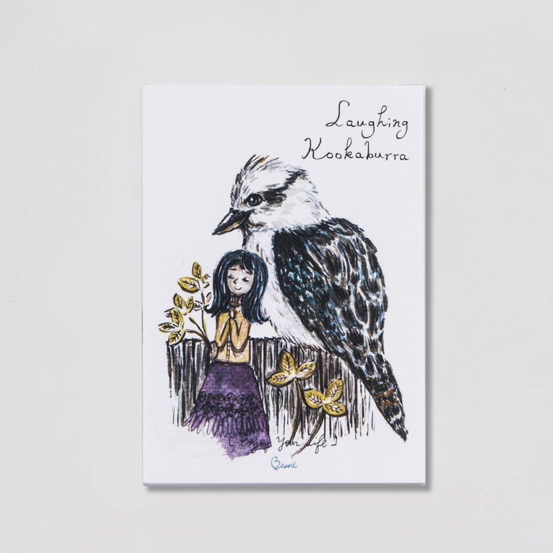 BIRDER 系列 - Laughing Kookaburra - 卡片/明信片 - 纸 白色