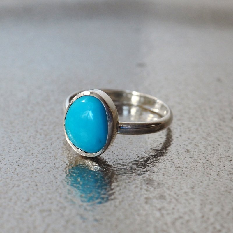 Sleeping Beauty 绿松石 银戒指 - 戒指 - 贵金属 金色