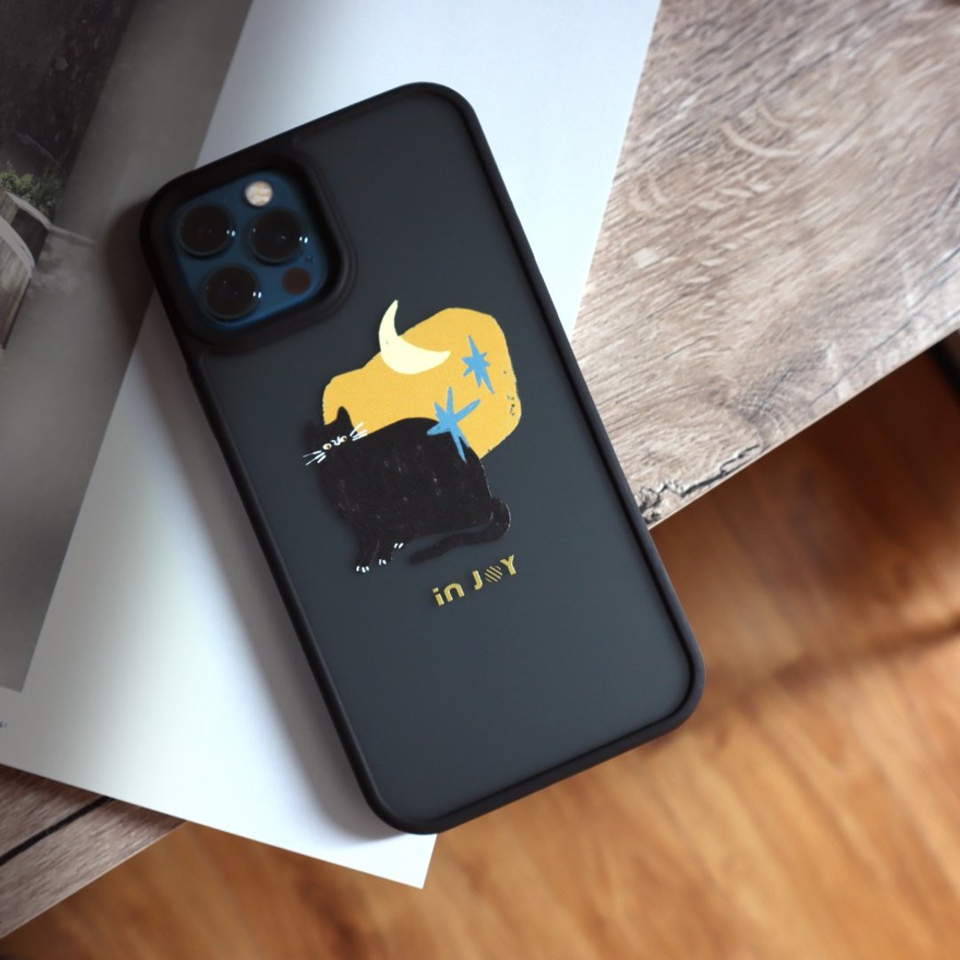 iPhone 17/16 手机壳∣星空黑猫 磨砂 MagSafe 磁吸防摔手机壳 - 手机壳/手机套 - 塑料 黑色