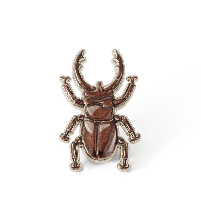 台湾原生动物徽章 / 台湾深山锹形虫 - 徽章/别针 - 其他金属 