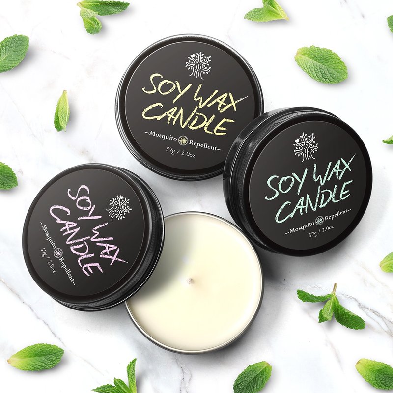 惜福品出清–香砖大豆蜡烛 1入 - 防蚊用品 - 植物．花 黑色