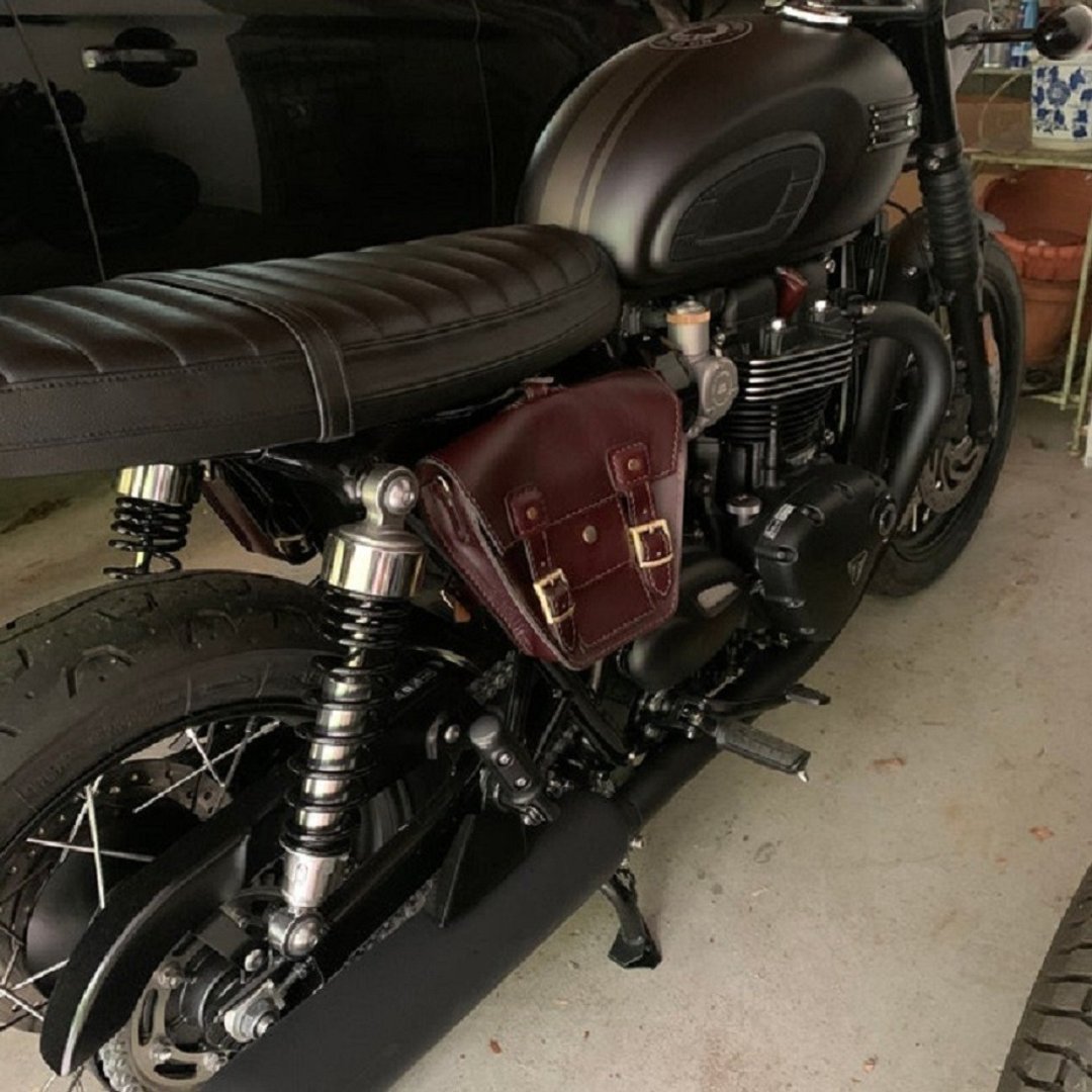 TRIUMPH 真皮侧适用于 T100 T120 Street Twin Thruxton R - 其他 - 真皮 咖啡色