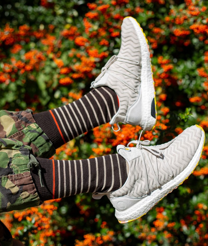 MrD London 英伦绅士袜 – 9 针布列塔尼条纹 – 咖啡 - 绅士袜 - 棉．麻 咖啡色