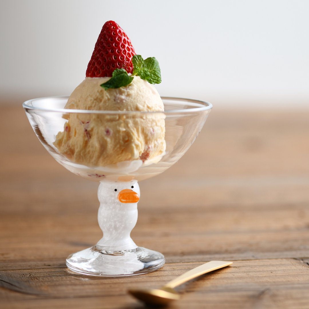 Duck dessert glass [pair, wooden box, wrapping] - 玻璃杯 - 玻璃 