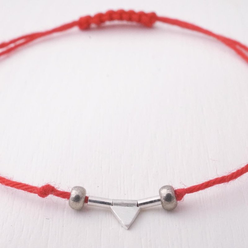 纯银三角形幸运许愿手环 - 手链/手环 - 纯银 
