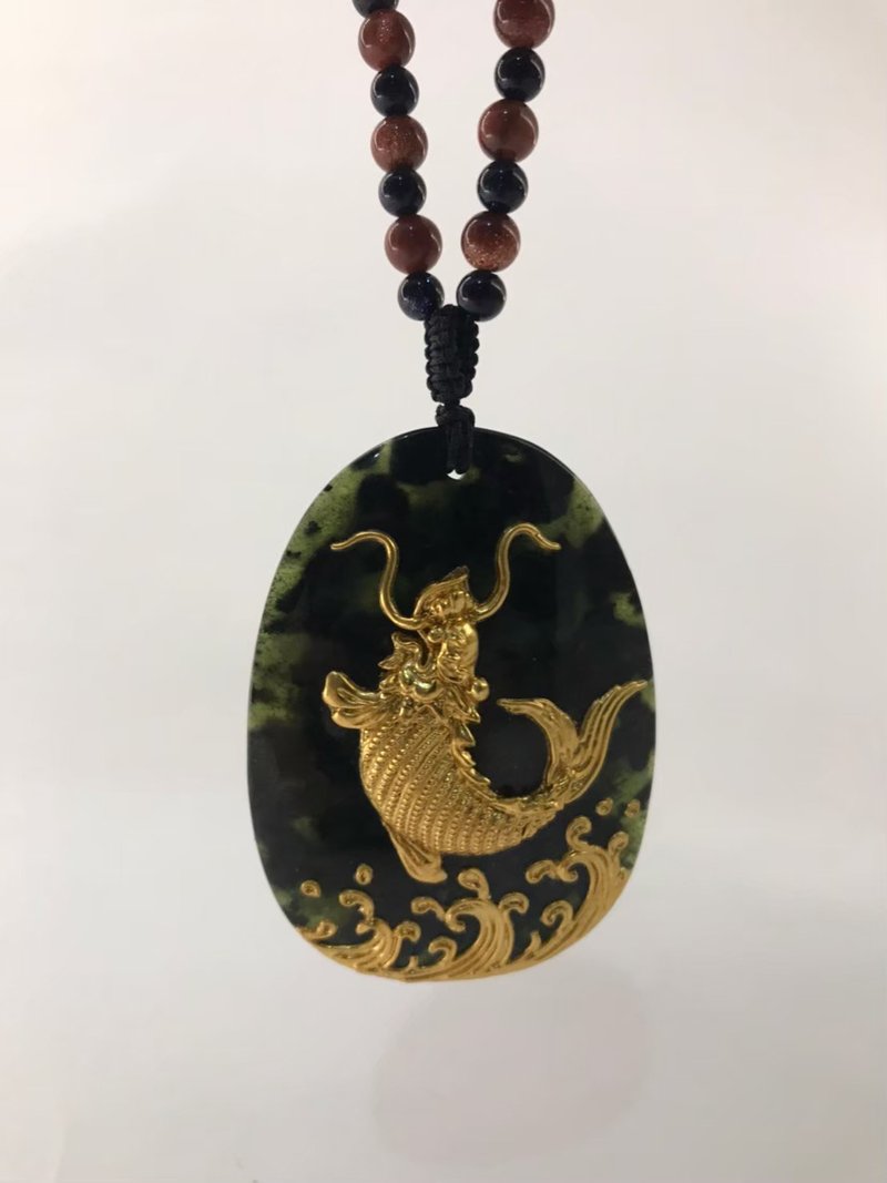 晨墨饰金系列-龙鱼 项链 饰品 坠子 - 项链 - 玉石 