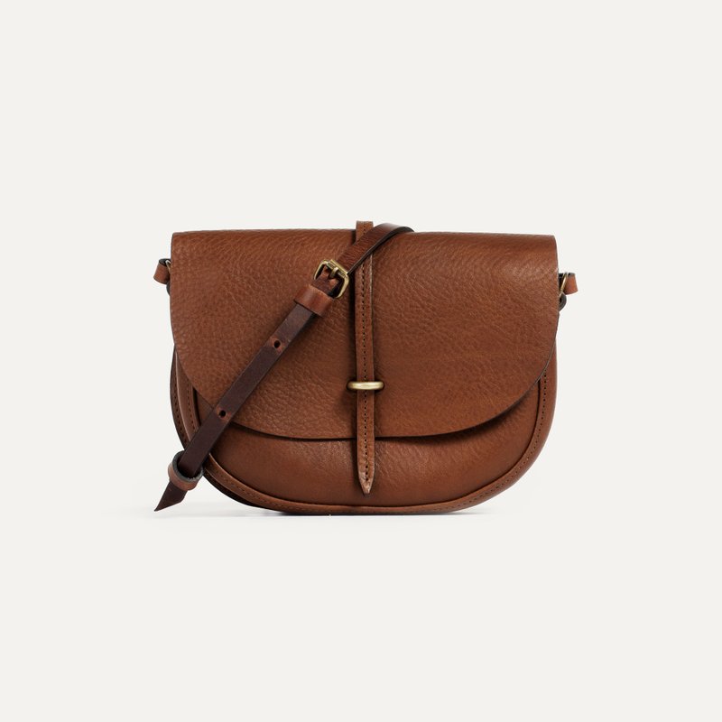 Bleu de Chauffe - Java 皮革小侧包_经典棕 - 侧背包/斜挎包 - 真皮 