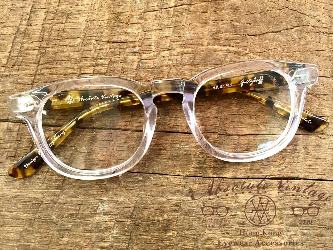 Absolute Vintage - 吉士笠街(Gutzlaff Street) 梨型粗框板材眼镜 - Crystal 透明 - 眼镜/眼镜框 - 塑料 